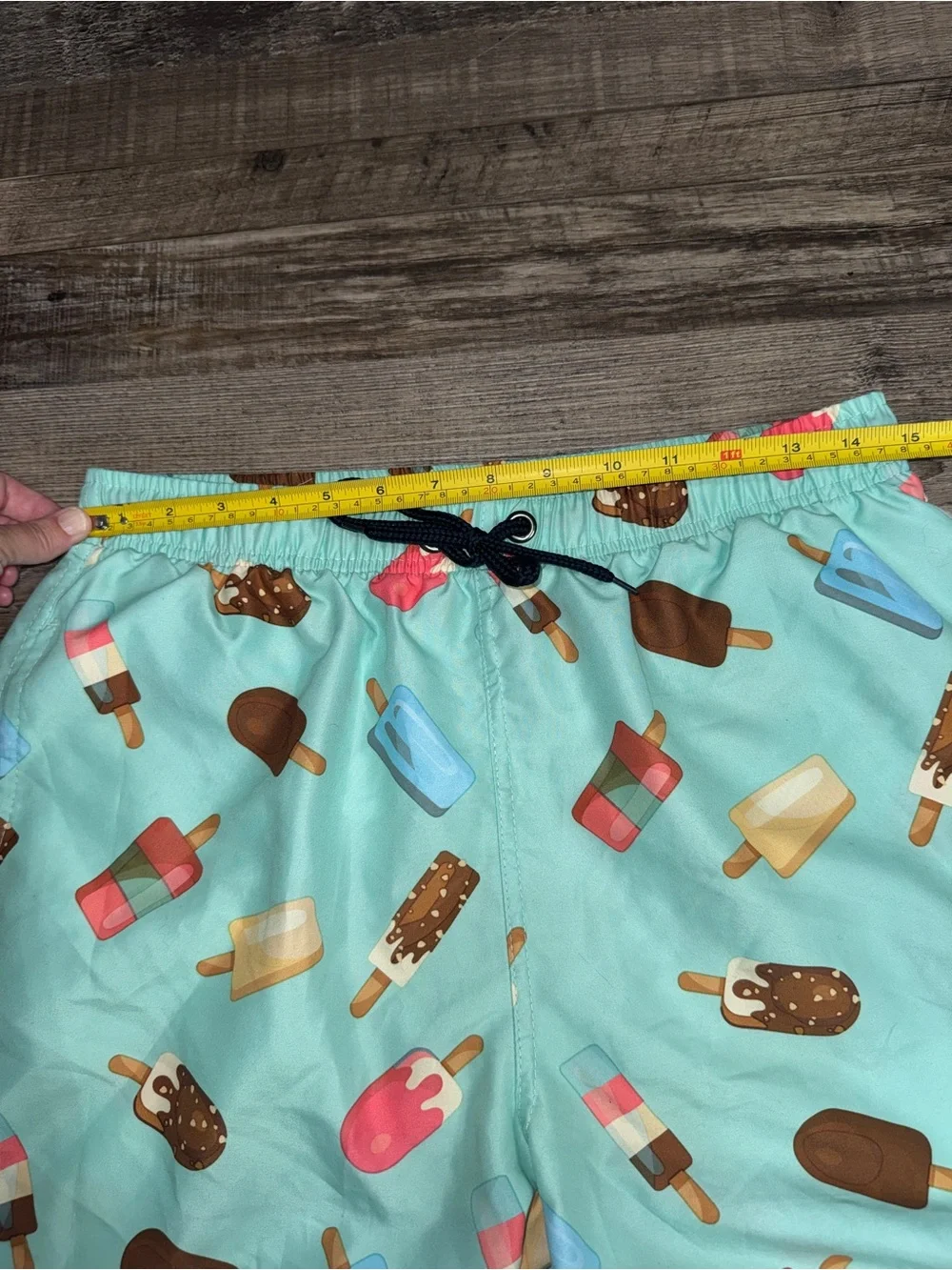 US Surf Club Men’s Swim Trunks Medium Ice Cream Popsicle Print Mint Green Swim